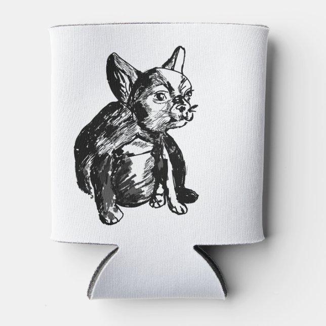 Bulldog French Buldog Custom Can Cooler Dosenkühler (Vorderseite)