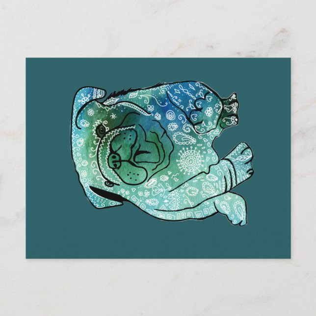 Bulldog French Buldog Postcard Postkarte (Vorderseite)