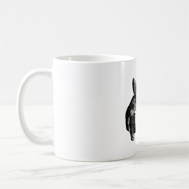 Bulldog French Buldog zeichne weiße Tasse (Links)