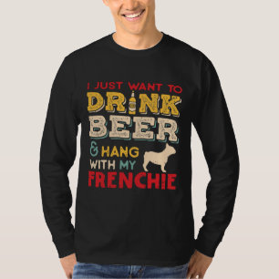 Bulldog Frenchie Dog Vater Beer Lover T-Shirt
