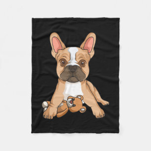 Bulldog Frenchie Liebe Niedlich Dog Mama Fun Girls Fleecedecke