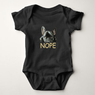 Bulldog  Frenchie Nope Geschenke Baby Strampler