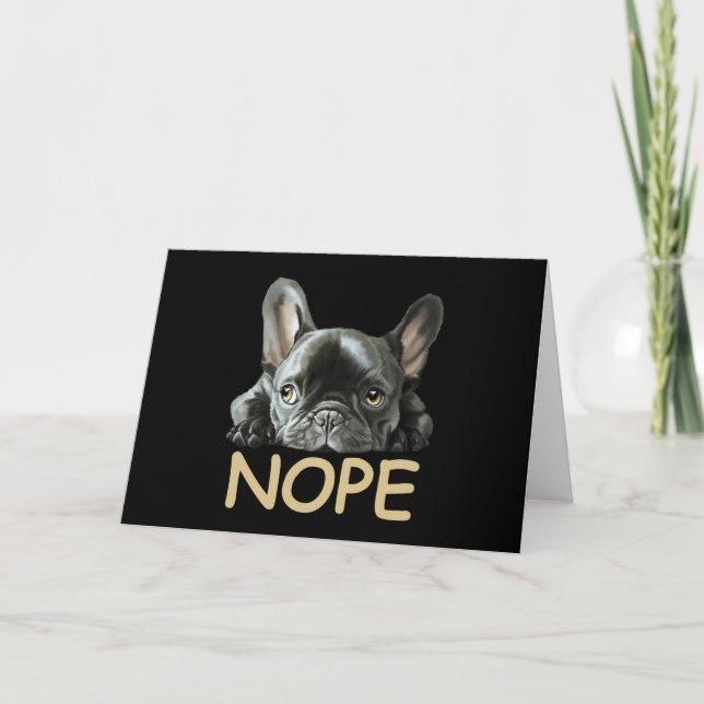 Bulldog | Frenchie Nope Gifts Karte (Vorderseite)