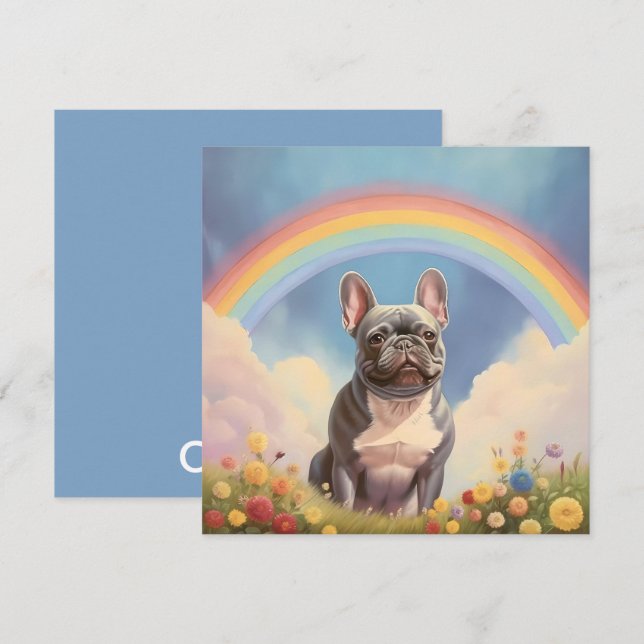 Bulldog Frenchie Rainbow Bridge Individuelle Name (Vorne/Hinten)