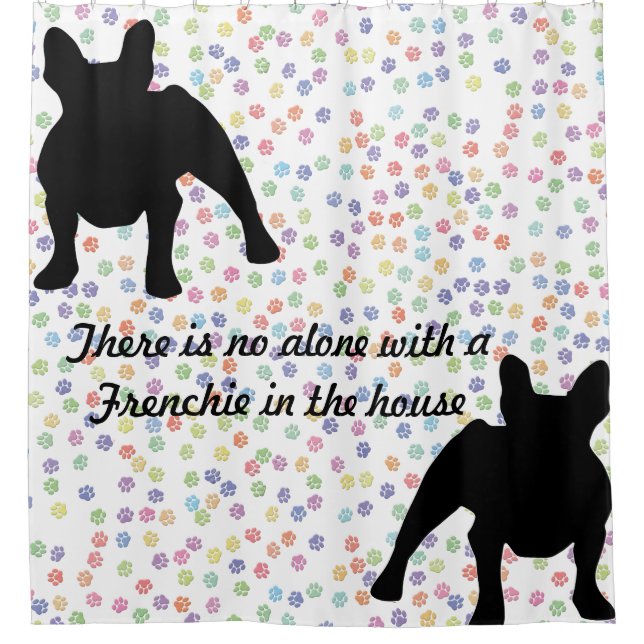 Bulldog Friends Duschvorhang (Vorderseite)