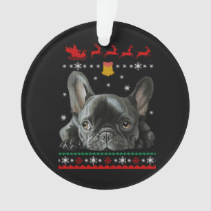 Bulldog Frohe Weihnachten mit Franchie Ornament