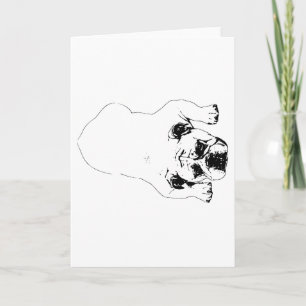 Bulldog Fröhliche Weihnachtskarte Karte
