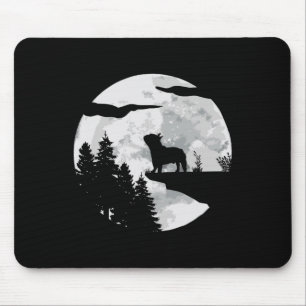 Bulldog Full Moon at night - Hund Lover French Bul Mousepad