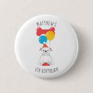 Bulldog-Geburtstagsfeier Button