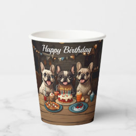 Bulldog-Geburtstagsfeier Pappbecher