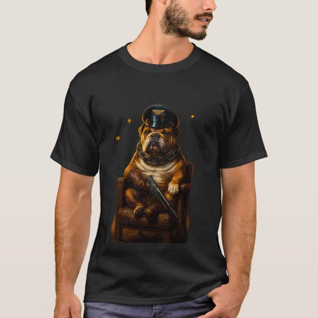 Bulldog General T-Shirt – Taktischer Befehlshaber  (Vorderseite)
