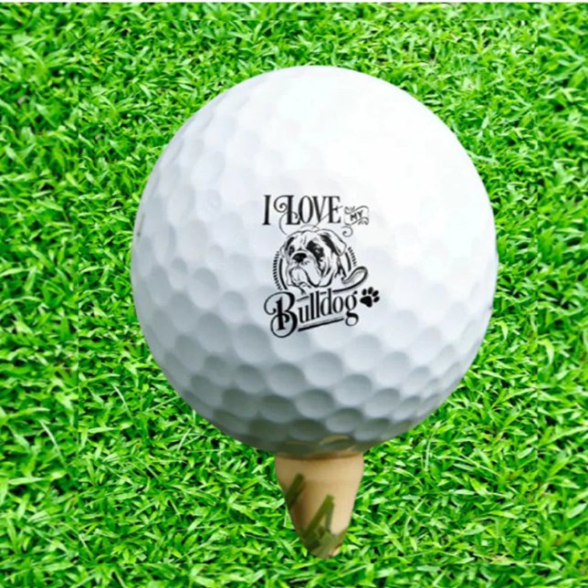 Bulldog-Geschenk Golfball (I Love My Bulldog Golf: Unleash Your Passion on the Course!)