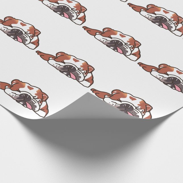 Bulldog Geschenkpapier (Ecke)