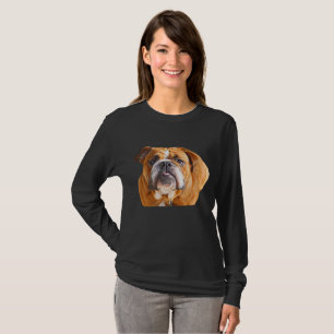 Bulldog-Gesicht - English Bulldog, Brown T-Shirt