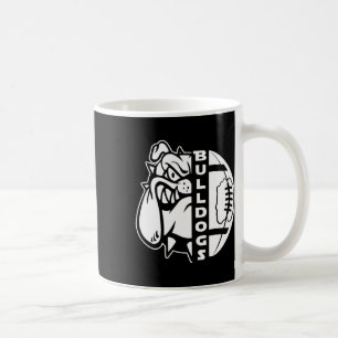 Bulldog-Gesicht Halb-Fußballball-Spaß-Teppich Kaffeetasse