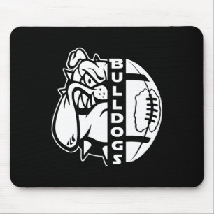 Bulldog-Gesicht Halb-Fußballball-Spaß-Teppich Mousepad