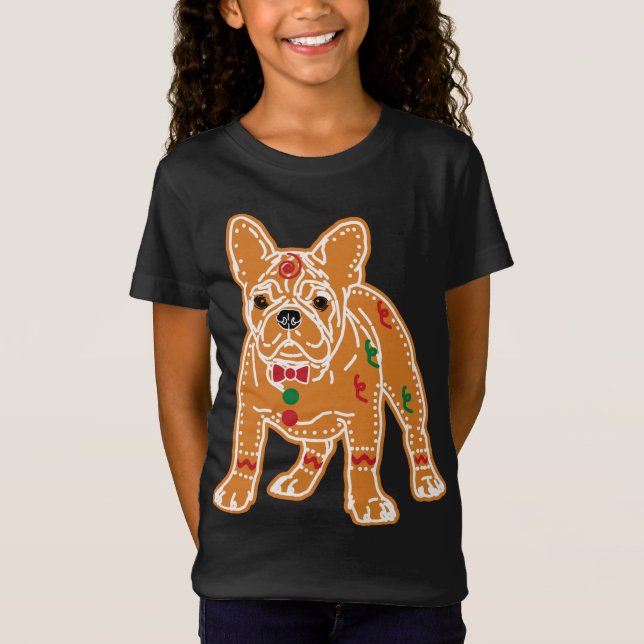 Bulldog Gingerbrei Dog Pet Lovers Christma T-Shirt (Vorderseite)