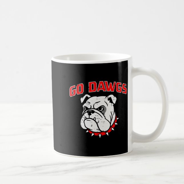Bulldog Go Dawgs Men Women Kids Girls Youth Teen B Kaffeetasse (Rechts)