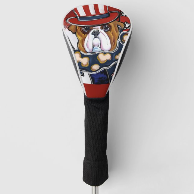 Bulldog Golf Headcover (Vorderseite)