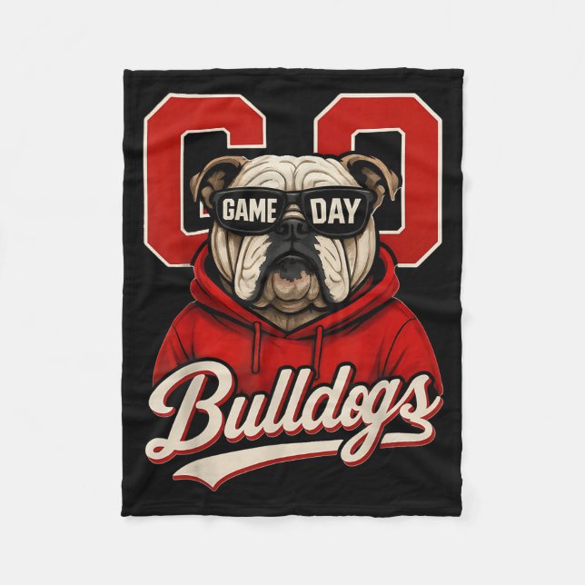 Bulldog Graphic Dawgs Men Women Kid Boy Girl  Fleecedecke (Vorderseite)