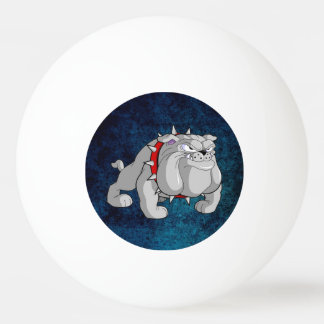 BULLDOG GRAY CARTOON PONG BALL TISCHTENNISBALL