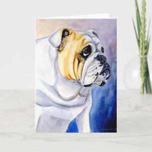 Bulldog Greeting Cards Karte