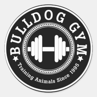 Bulldog Gym Dumbell Sticker