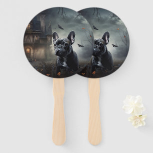 Bulldog Halloween Beängstigend Fächer
