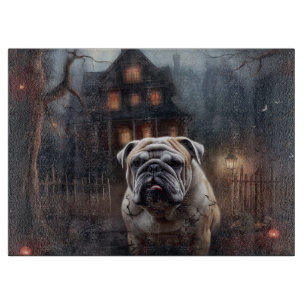 Bulldog Halloween Beängstigend Schneidebrett