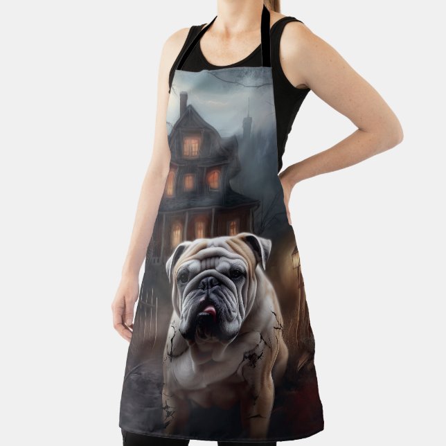 Bulldog Halloween Beängstigend Schürze (InSitu)