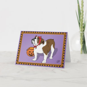 Bulldog Halloween Card Karte