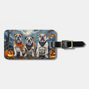 Bulldog Halloween Gruselig Gepäckanhänger