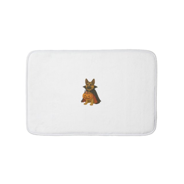 Bulldog Halloween Hund in Vampire Kostüm wi Badematte (Vorderseite)