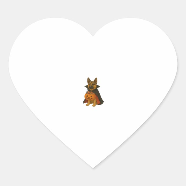 Bulldog Halloween Hund in Vampire Kostüm wi Herz-Aufkleber (Vorderseite)