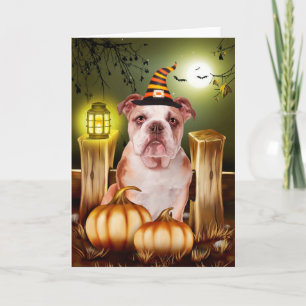 Bulldog Halloween Karte