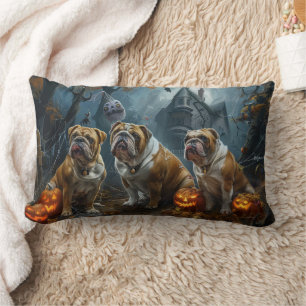 Bulldog Halloween Nacht Hunde Delight Lendenkissen