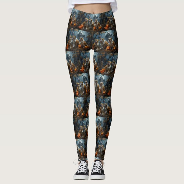 Bulldog Halloween Night Doggy Delight Leggings (Vorderseite)