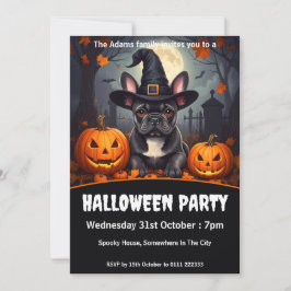 Bulldog-Halloween-Party Einladung