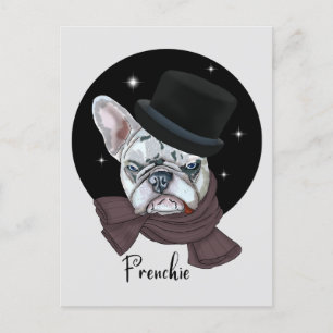 Bulldog-Handsome Frenchie Postkarte