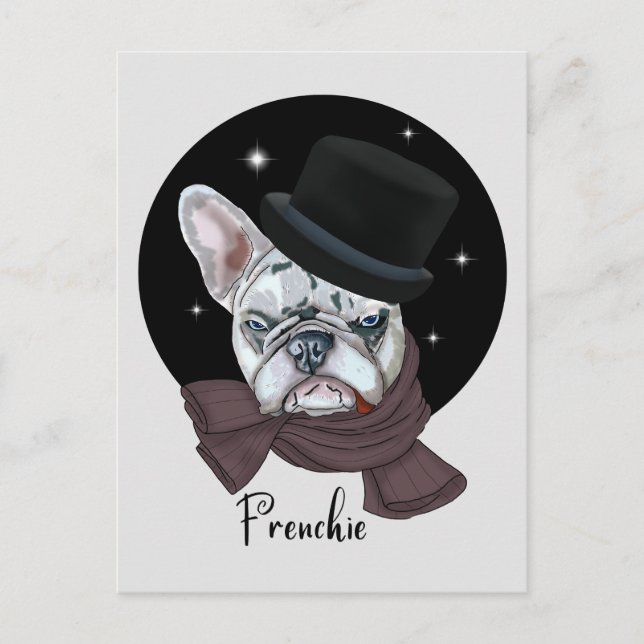 Bulldog-Handsome Frenchie Postkarte (Vorderseite)