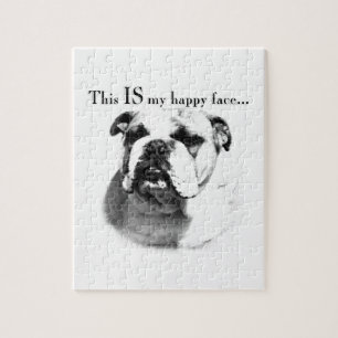 Bulldog Happy Face Puzzle