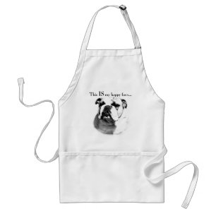 Bulldog Happy Face Schürze