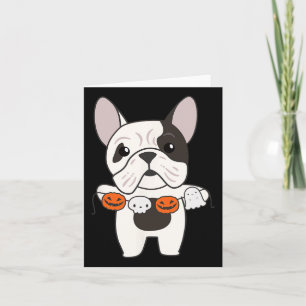 Bulldog Happy Halloween Pumpkin Hunde Halloween Karte