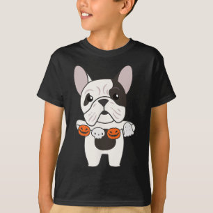 Bulldog Happy Halloween Pumpkin Hunde Halloween T-Shirt