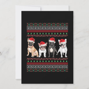 Bulldog Hässliches Weihnachten Mitteilungskarte