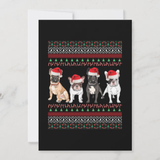 Bulldog hässliches Weihnachten Mitteilungskarte