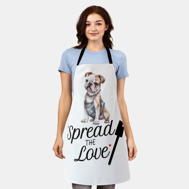 Bulldog hat die Liebe verbreitet Schürze (Getragen)