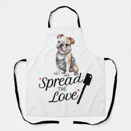 Bulldog hat die Liebe verbreitet Schürze