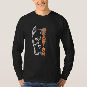 Bulldog Head Beat auf Orange Gym Workout Fitness T T-Shirt