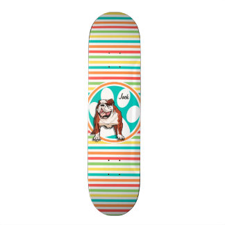 Bulldog, Hellknall, Regenbogenstreifen Skateboard